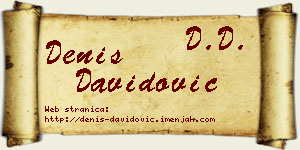 Denis Davidović vizit kartica